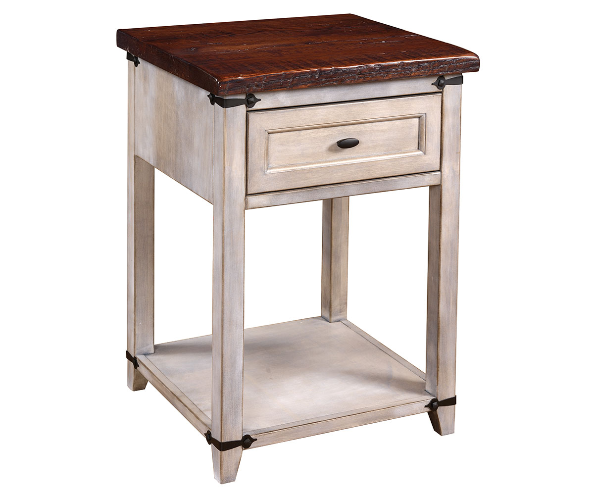 Farmhouse Heritage One Drawer Open Nightstand Amish Mercantile