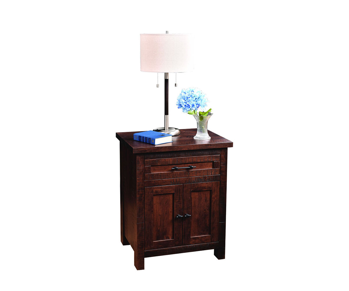 Denali One Drawer Two Door Nightstand Amish Mercantile