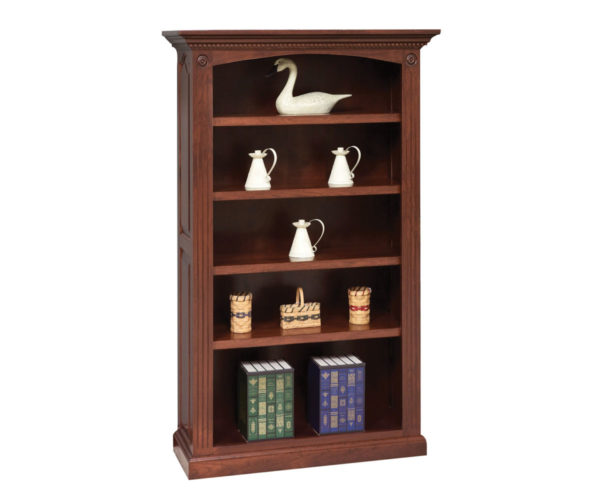 Four Shelf Premium Raised Panel Bookshelf