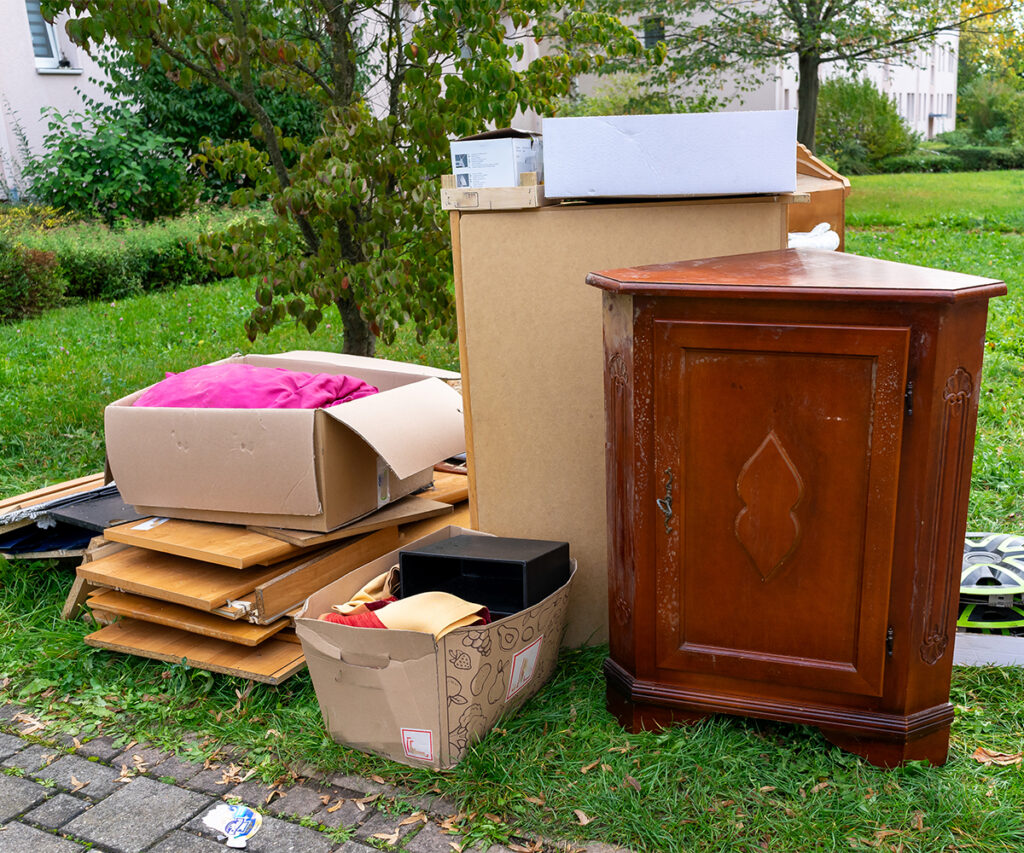 Household waste showing why it’s worth buying solid wood furniture for your home