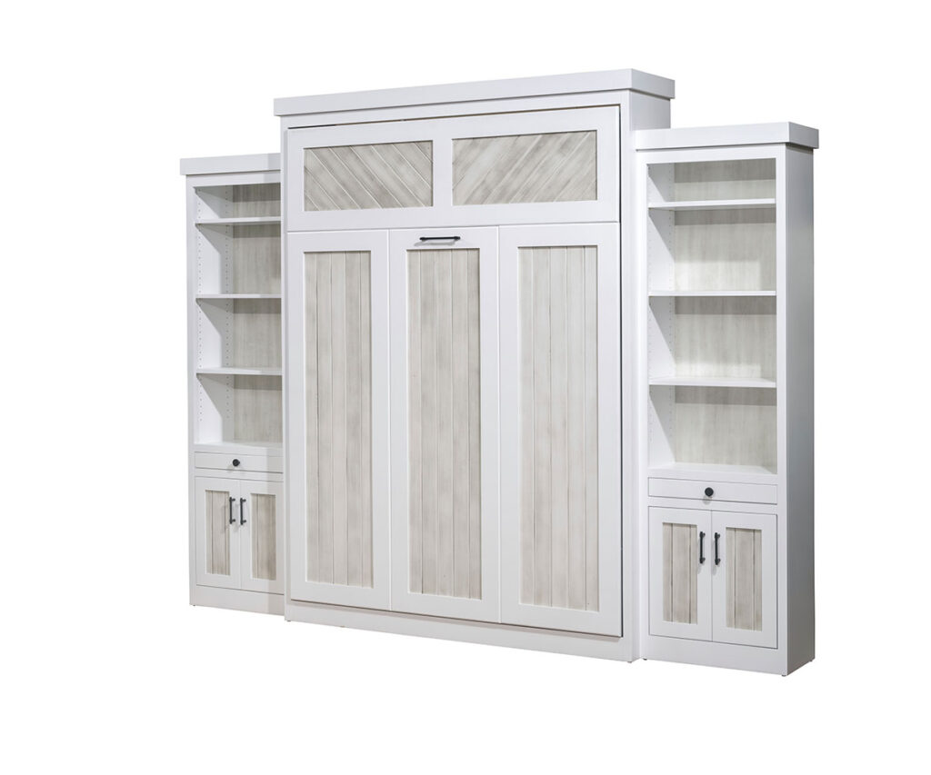 Murphy bed, folded into the wall.