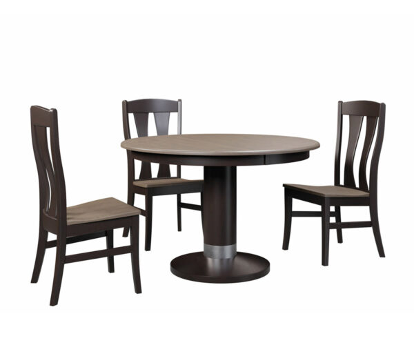 Alcoe Round Single Pedestal Table Set