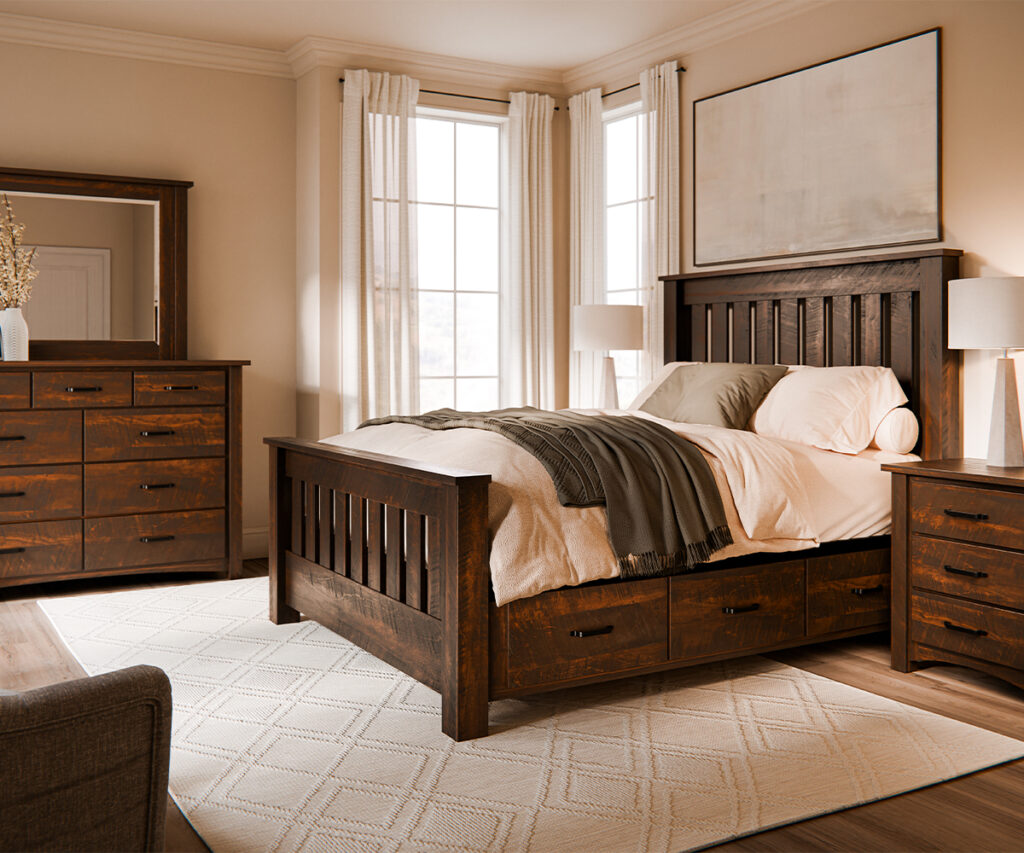 Warm bedroom showing why it’s worth buying solid wood furniture for your home