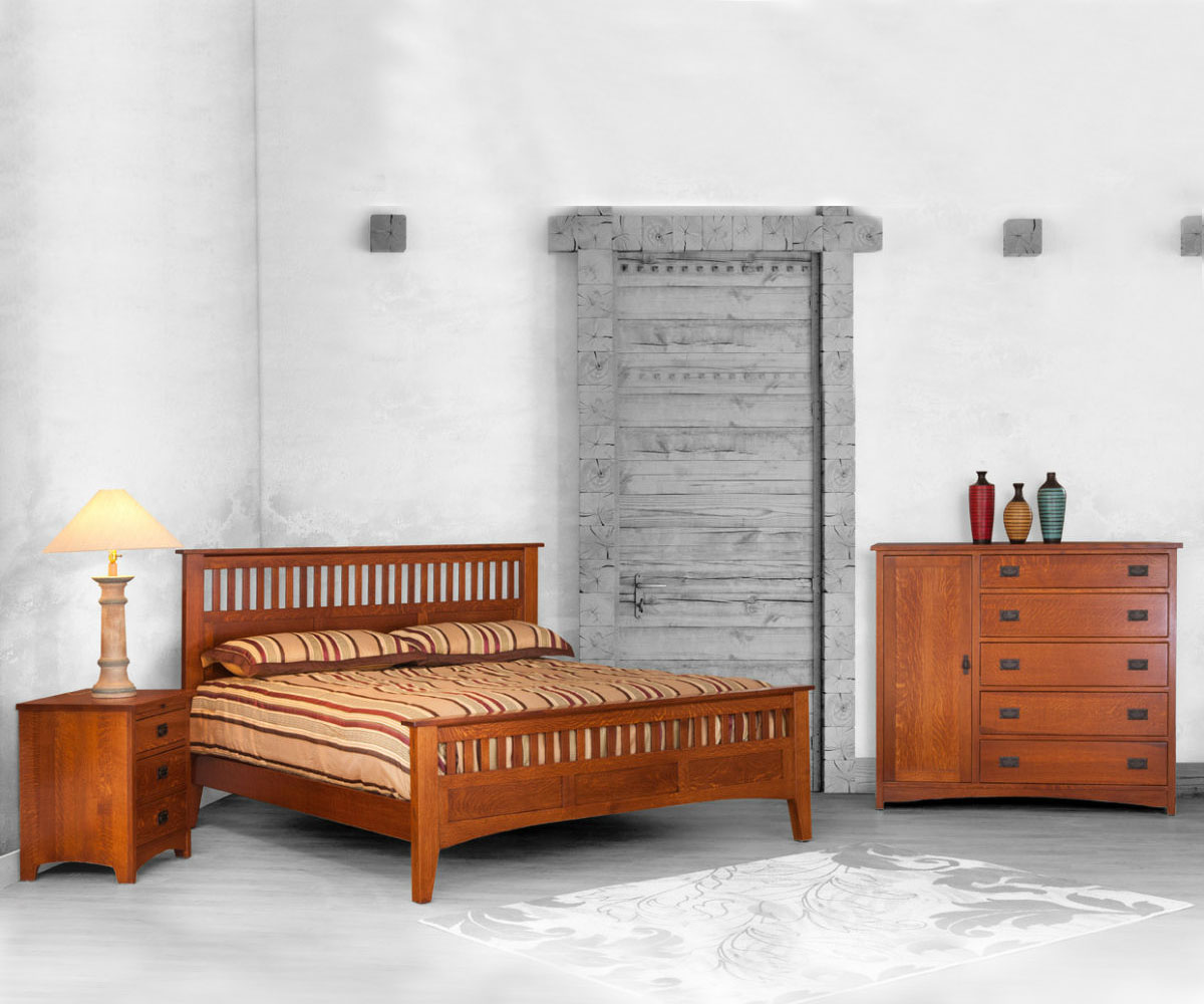 Empire Mission Antique Panel Bed - Image 3