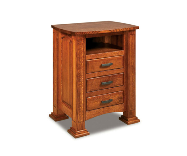 Lexington 3 Drawer Open Nightstand