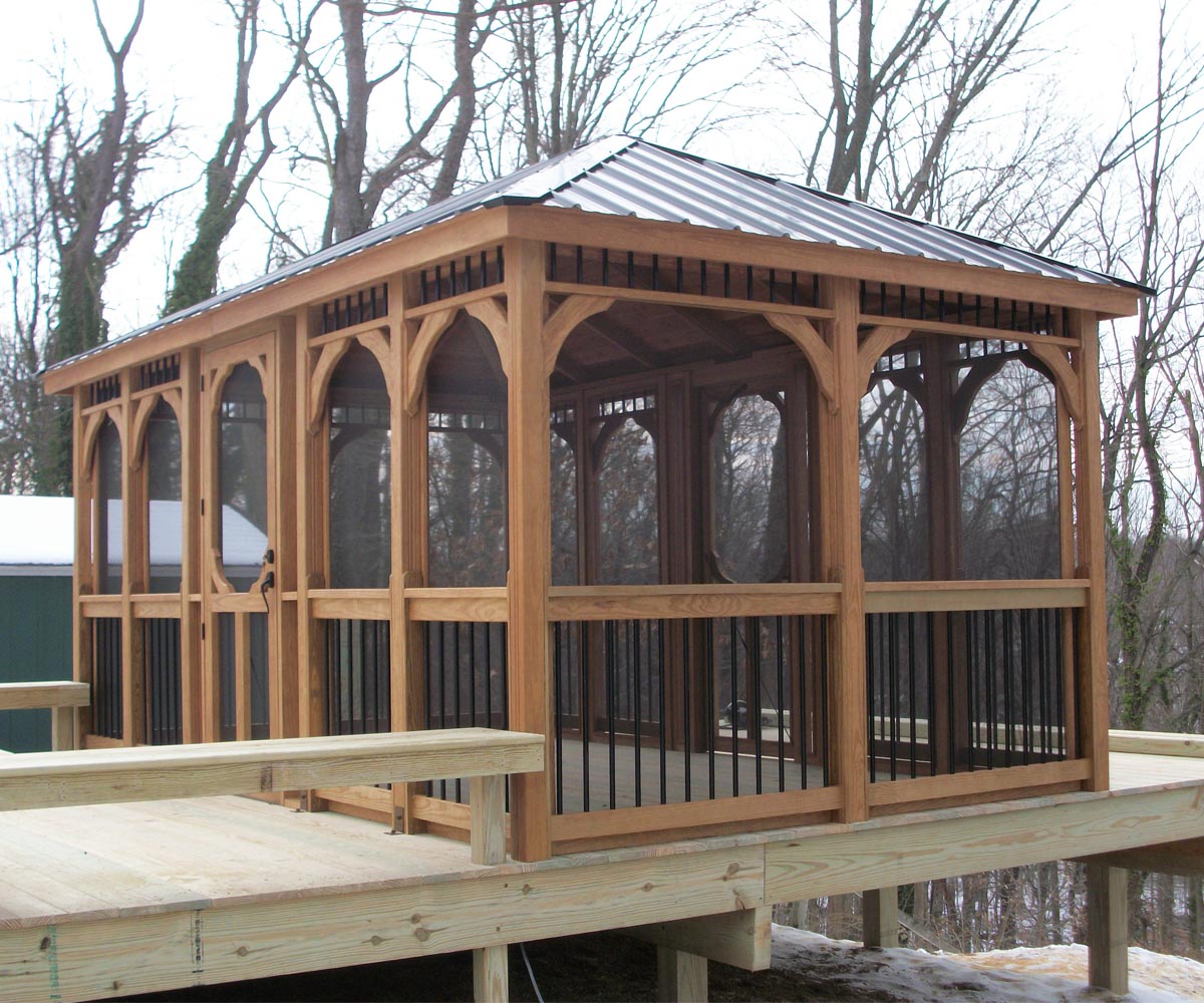 Wood Rectangular Gazebo - Image 4