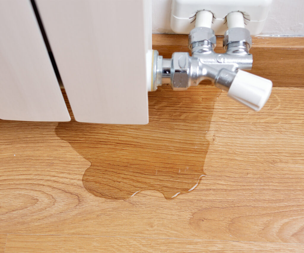 Hardwood furniture near a radiator can swell or crack from humidity changes.