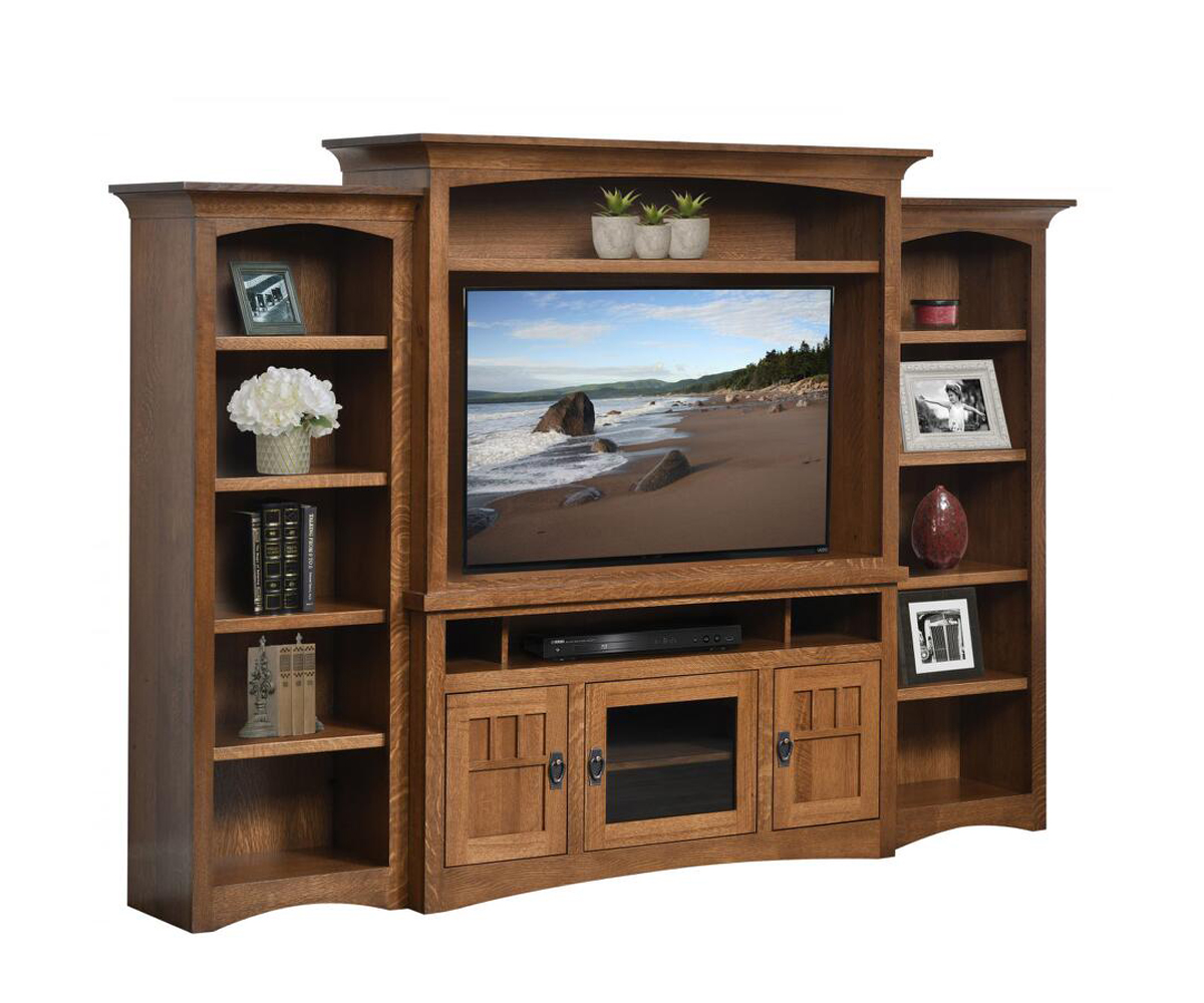 Liberty Mission Entertainment Center With Open Bookcases