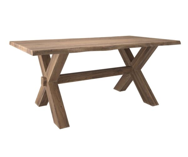 Live Edge #405 Wooden X Base Table