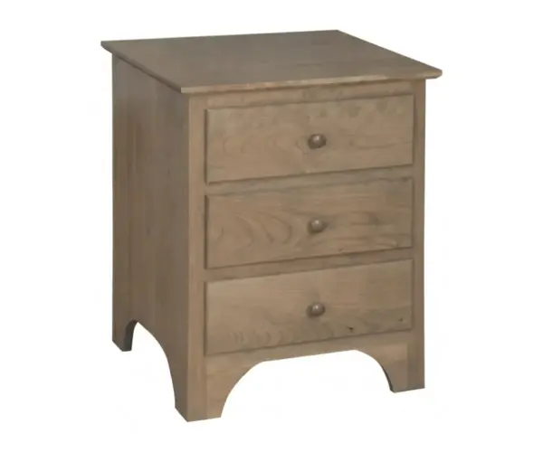Shaker Three Drawer Nightstand
